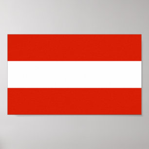 Flagge Österreichs Poster