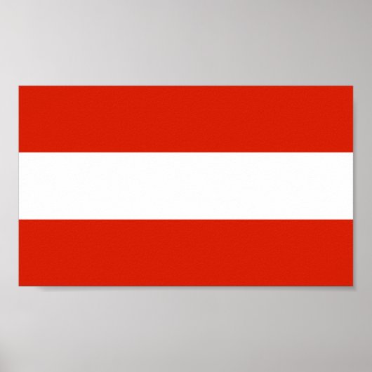 Flagge Österreichs Poster (Vorne)