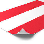 Flagge Österreichs Poster (Ecke)