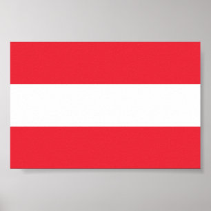 Flagge Österreichs Poster