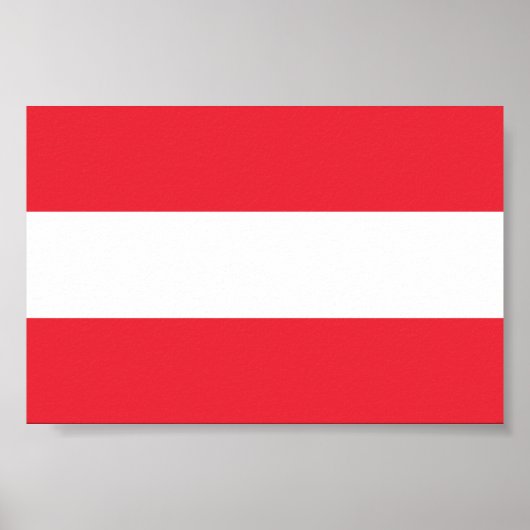 Flagge Österreichs Poster (Vorne)