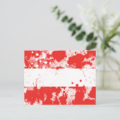 Flagge Österreichs Postkarte (Stehend Vorderseite)