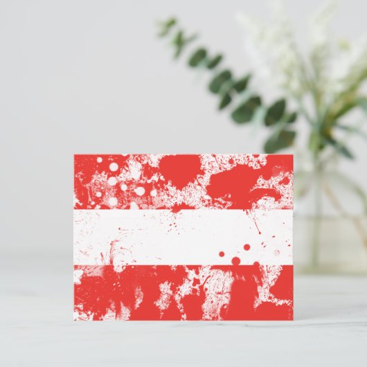 Flagge Österreichs Postkarte (Stehend Vorderseite)