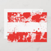 Flagge Österreichs Postkarte (Vorne/Hinten)