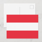Flagge Österreichs Postkarte (Vorne/Hinten)