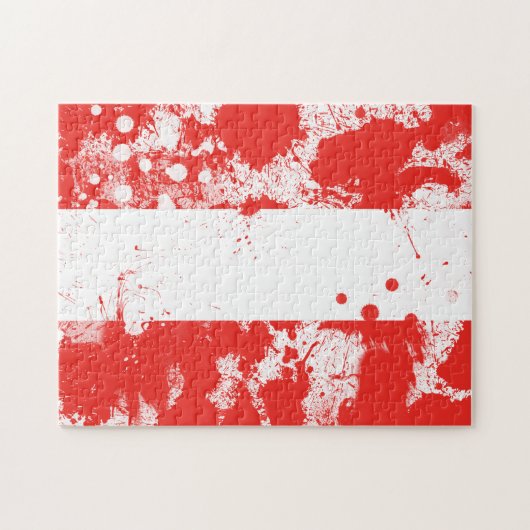 Flagge Österreichs Puzzle (Horizontal)