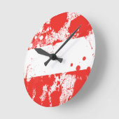 Flagge Österreichs Runde Wanduhr (Winkel)