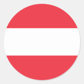 Flagge Österreichs Runder Aufkleber (Vorderseite)