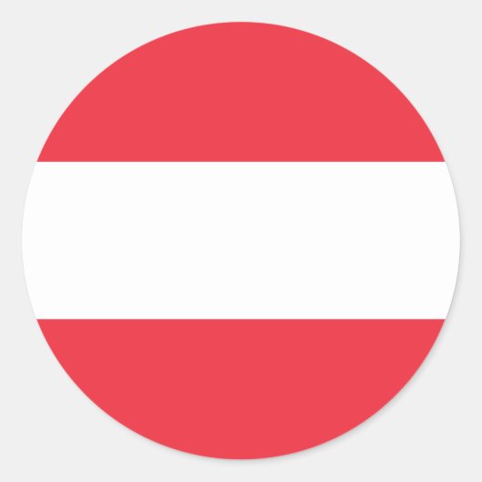Flagge Österreichs Runder Aufkleber (Vorderseite)