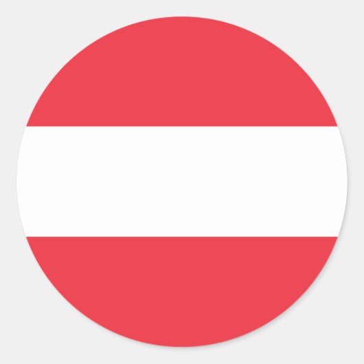 Flagge Österreichs Runder Aufkleber (Vorderseite)