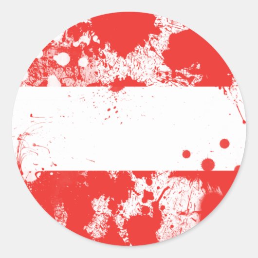 Flagge Österreichs Runder Aufkleber (Vorderseite)