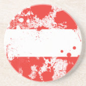 Flagge Österreichs Sandstein Untersetzer (Vorne)