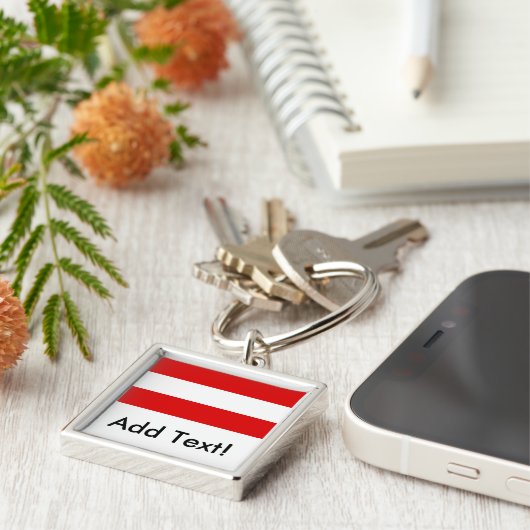 Flagge Österreichs Schlüsselanhänger (Seite)