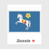 Flagge Ostrava, Tschechische Republik Aufkleber (Blatt)