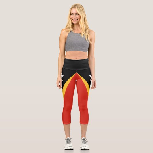 Flagge Osttimors Capri Leggings (Vorderseite)