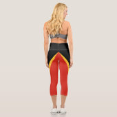 Flagge Osttimors Capri Leggings (Rückseite)
