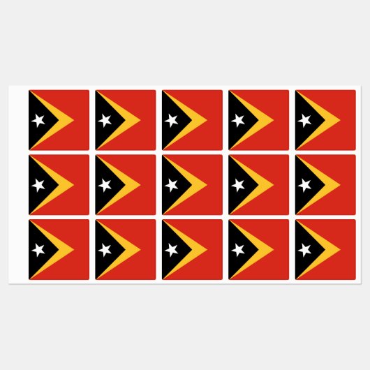 Flagge Osttimors Etiketten (Blatt)