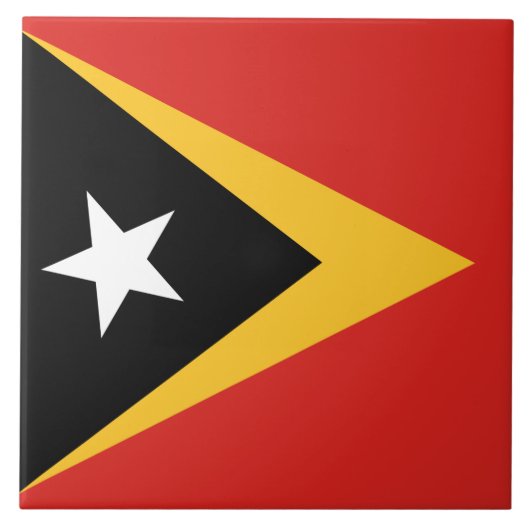 Flagge Osttimors Fliese (Vorderseite)