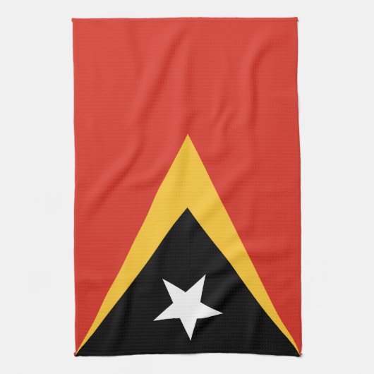 Flagge Osttimors Geschirrtuch (Vertikal)