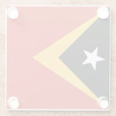 Flagge Osttimors Glasuntersetzer (Rückseite)