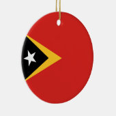 Flagge Osttimors Keramik Ornament (Rechts)