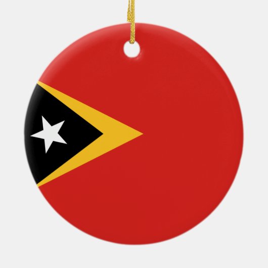 Flagge Osttimors Keramik Ornament (Hinten)
