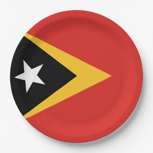 Flagge Osttimors Pappteller (Vorderseite)
