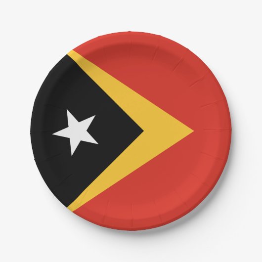 Flagge Osttimors Pappteller (Vorderseite)