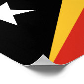 Flagge Osttimors Poster (Ecke)