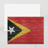Flagge Osttimors Postkarte (Vorne/Hinten)
