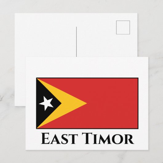 Flagge Osttimors Postkarte (Vorne/Hinten)