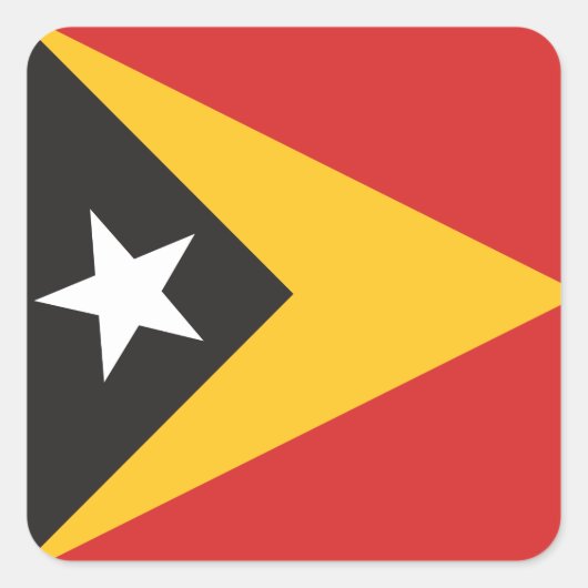 Flagge Osttimors Quadratischer Aufkleber (Vorderseite)