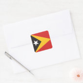 Flagge Osttimors Quadratischer Aufkleber (Umschlag)