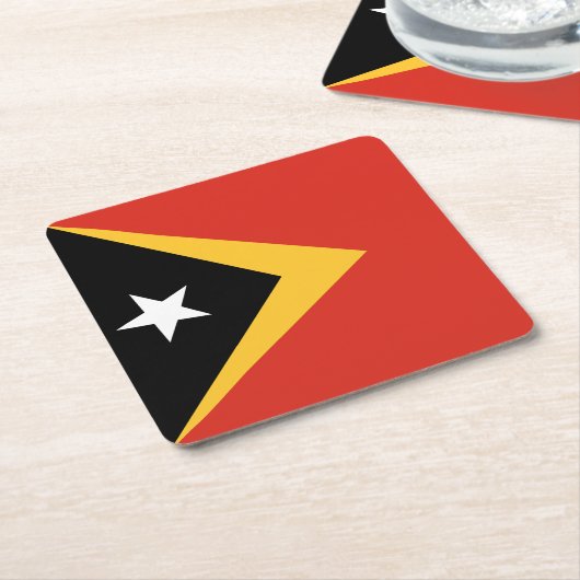 Flagge Osttimors Rechteckiger Pappuntersetzer (angewinkelt)