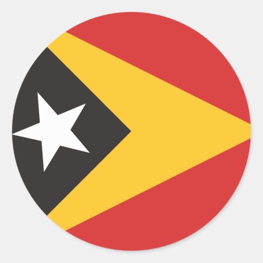 Flagge Osttimors Runder Aufkleber (Vorderseite)