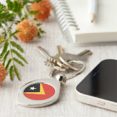 Flagge Osttimors Schlüsselanhänger (Seite)