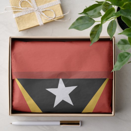 Flagge Osttimors Seidenpapier (Geschenk)