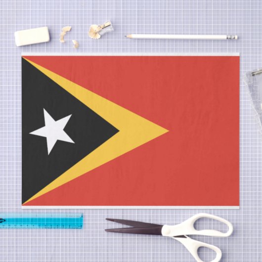Flagge Osttimors Seidenpapier (Handwerk)