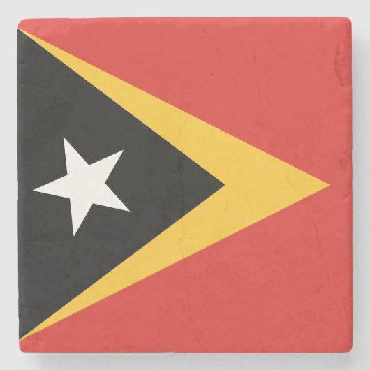 Flagge Osttimors Steinuntersetzer (Vorderseite)