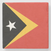 Flagge Osttimors Steinuntersetzer (Vorderseite)