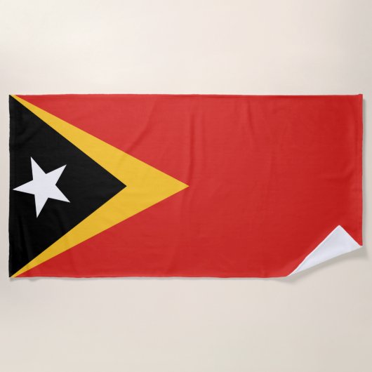 Flagge Osttimors Strandtuch (Vorderseite)