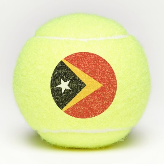 Flagge Osttimors Tennisbälle (Vorderseite)