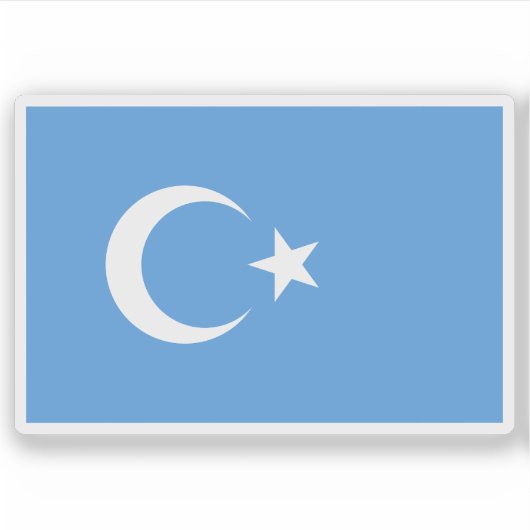 Flagge Ostturkestans (Kök Bayraq) Aufkleber (Vorderseite)