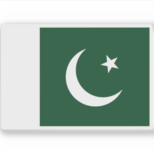 Flagge Pakistans Aufkleber (Vorderseite)