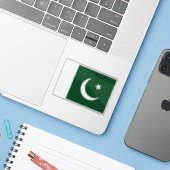 Flagge Pakistans Aufkleber (Laptop mit iPhone)