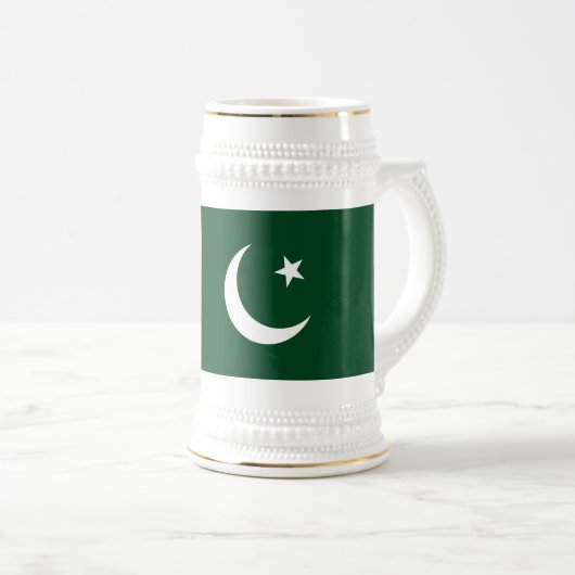 Flagge Pakistans Bierglas (VorderseiteRechts)