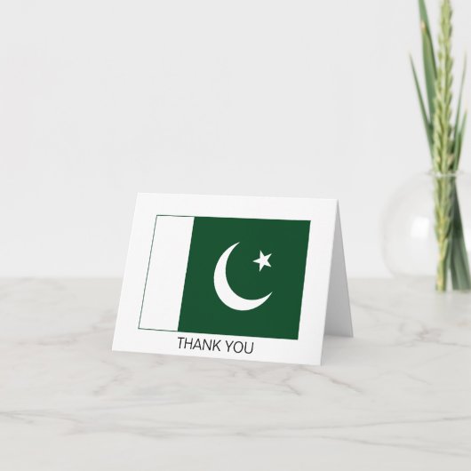 Flagge Pakistans Dankeskarte (Vorderseite)