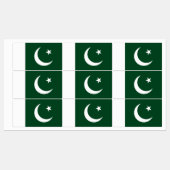 Flagge Pakistans Etiketten (Blatt)