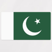 Flagge Pakistans Etiketten (Design 1)