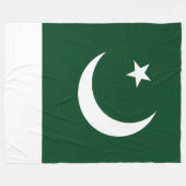 Flagge Pakistans Fleecedecke (Vorderseite (Horizontal))